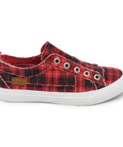 'Blowfish Malibu' Women's Play Slip On - Red Grand Canyon Plaid
