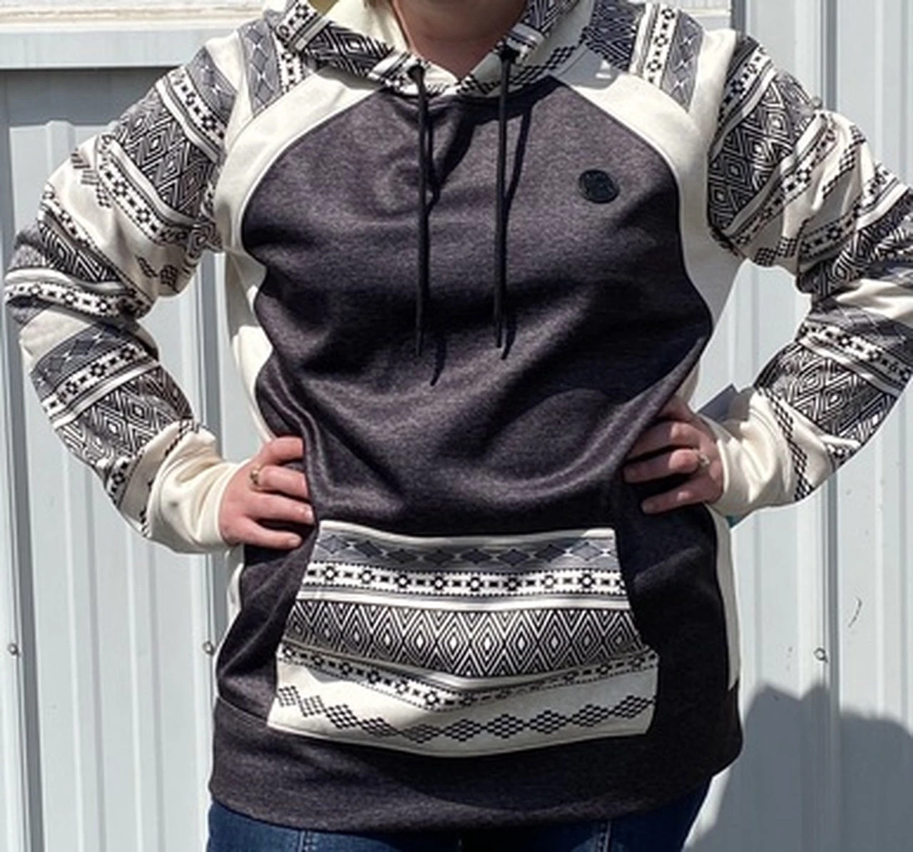 'Hooey' Women's Maya Hoody - Black / Cream 4 'Hooey' Women's Maya Hoody - Black / Cream