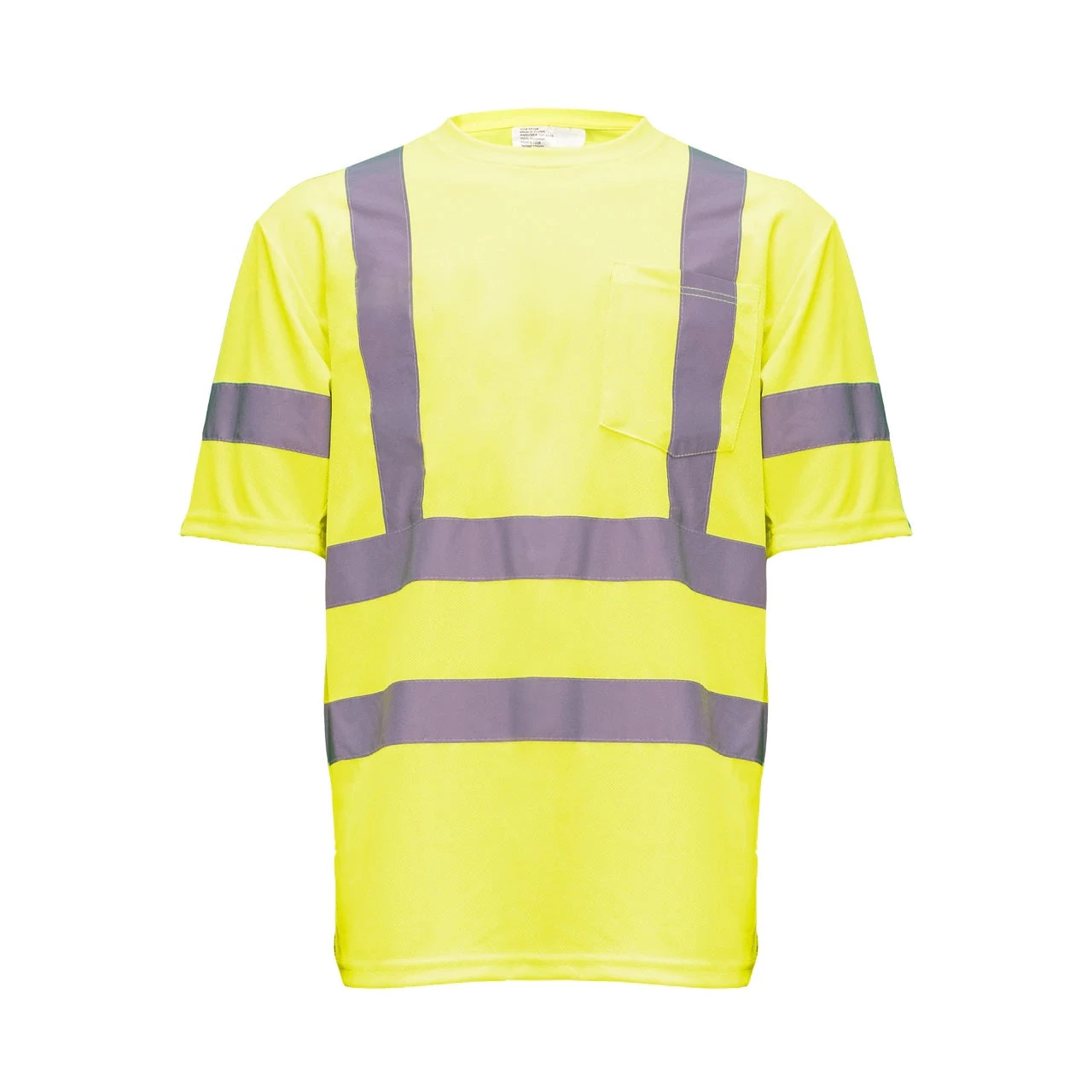 'KEY' Men's Hi-Visibility Pocket T-Shirt - Hi-Vis Yellow 3 'KEY' Men's Hi-Visibility Pocket T-Shirt - Hi-Vis Yellow