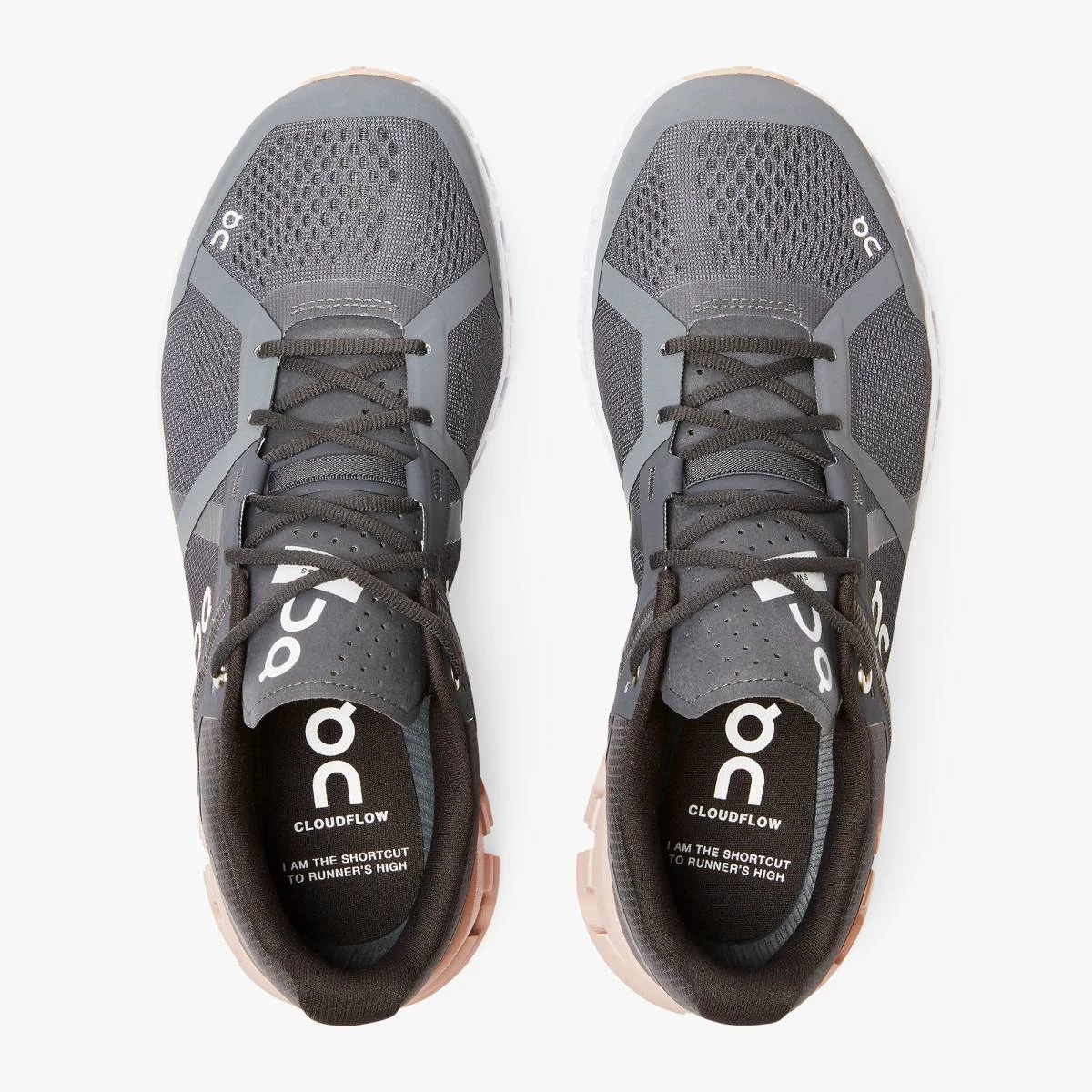 'On Running' Women's Cloudflow - Rock / Rose (Wide) 4 'On Running' Women's Cloudflow - Rock / Rose (Wide)