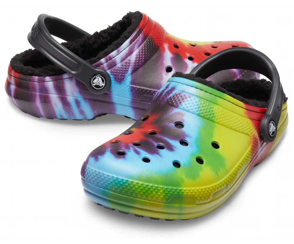 Shoes & Boots 'Crocs' Unisex Classic Lined Tie Dye Clog - Multi / Black 3 Shoes & Boots 'Crocs' Unisex Classic Lined Tie Dye Clog - Multi / Black