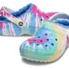 'Crocs' Women's Classic Lined Tie Dye Clog - Powder Blue / Multi