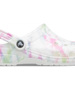'Crocs' Women's Classic Beach Dye Clog - White / Multi