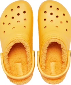 'Crocs' Women's Classic Lined Clog - Orange Sorbet