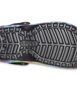 'Crocs' Unisex Classic Lined Tie Dye Clog - Multi / Black Shoes & Boots