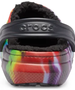 'Crocs' Unisex Classic Lined Tie Dye Clog - Multi / Black Shoes & Boots 10 'Crocs' Unisex Classic Lined Tie Dye Clog - Multi / Black Shoes & Boots
