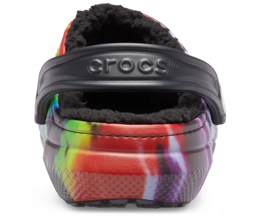 'Crocs' Unisex Classic Lined Tie Dye Clog - Multi / Black Shoes & Boots 6 'Crocs' Unisex Classic Lined Tie Dye Clog - Multi / Black Shoes & Boots