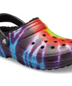 Shoes & Boots 'Crocs' Unisex Classic Lined Tie Dye Clog - Multi / Black 12 Shoes & Boots 'Crocs' Unisex Classic Lined Tie Dye Clog - Multi / Black