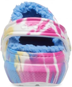 'Crocs' Women's Classic Lined Tie Dye Clog - Powder Blue / Multi 10 'Crocs' Women's Classic Lined Tie Dye Clog - Powder Blue / Multi