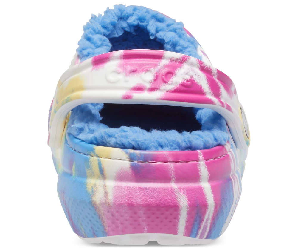 'Crocs' Women's Classic Lined Tie Dye Clog - Powder Blue / Multi 6 'Crocs' Women's Classic Lined Tie Dye Clog - Powder Blue / Multi