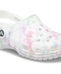'Crocs' Women's Classic Beach Dye Clog - White / Multi