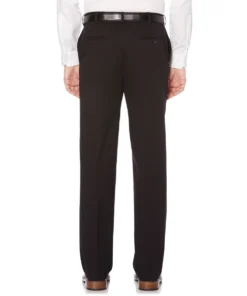 Men 'Savane' Flat Front Stretch Chino - Black