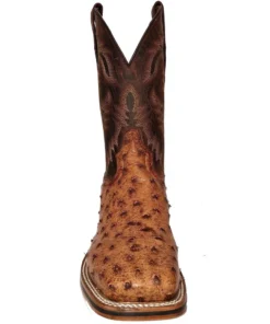 Dan Post Boot Co 'Dan Post' Men's Ostrich Western Square Toe - Tan / Brown