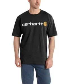'Carhartt' Men's Heavyweight Logo T-Shirt - Black
