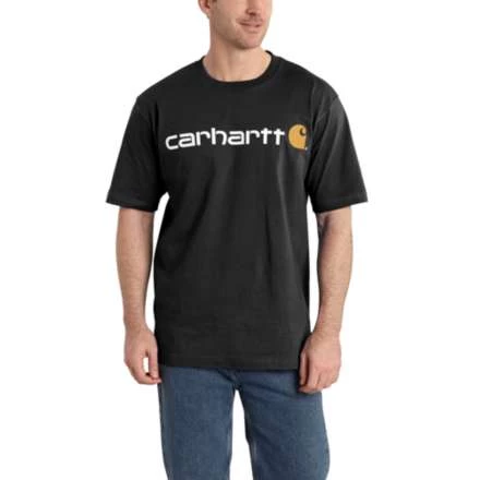 'Carhartt' Men's Heavyweight Logo T-Shirt - Black 3 'Carhartt' Men's Heavyweight Logo T-Shirt - Black