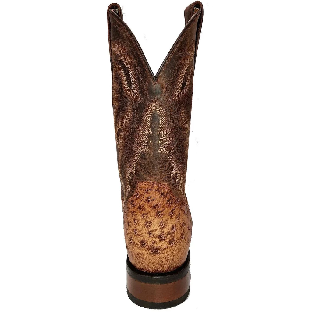 Dan Post Boot Co 'Dan Post' Men's Ostrich Western Square Toe - Tan / Brown 6 Dan Post Boot Co 'Dan Post' Men's Ostrich Western Square Toe - Tan / Brown