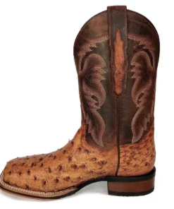 Dan Post Boot Co 'Dan Post' Men's Ostrich Western Square Toe - Tan / Brown 11 Dan Post Boot Co 'Dan Post' Men's Ostrich Western Square Toe - Tan / Brown