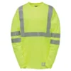 'Caterpillar' Men's Hi Vis Long Sleeve Tee - Hi Vis Yellow