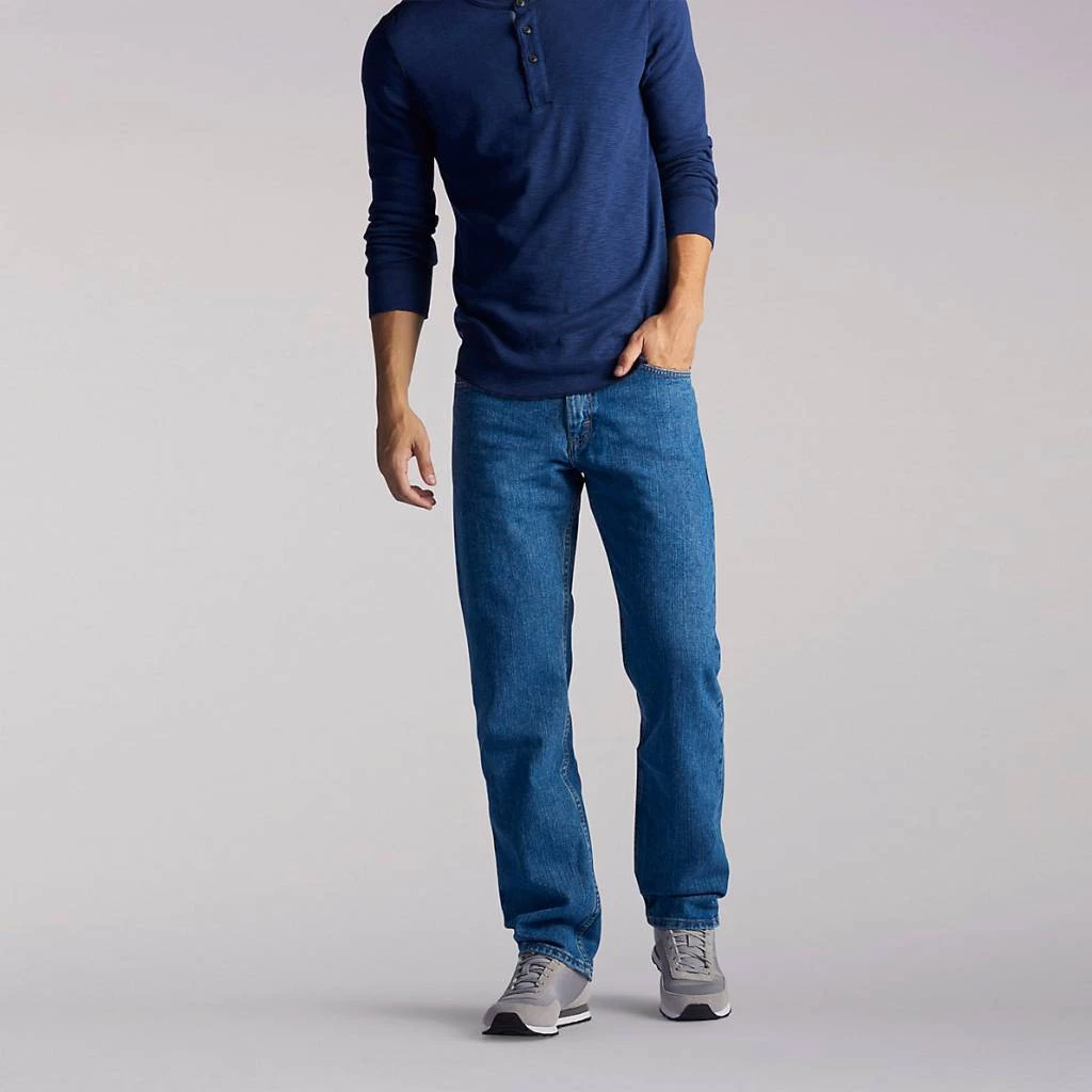 'Lee' Men's Regular Fit Straight Leg Jeans - Pepper Stone 3 'Lee' Men's Regular Fit Straight Leg Jeans - Pepper Stone