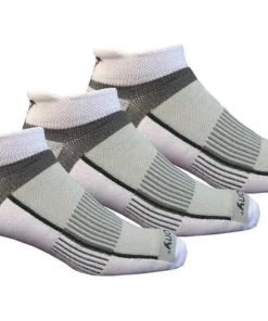 'Saucony' Men's Inferno No-Show Tab 3-Pack Socks - White / Light Gray / Heather Gray