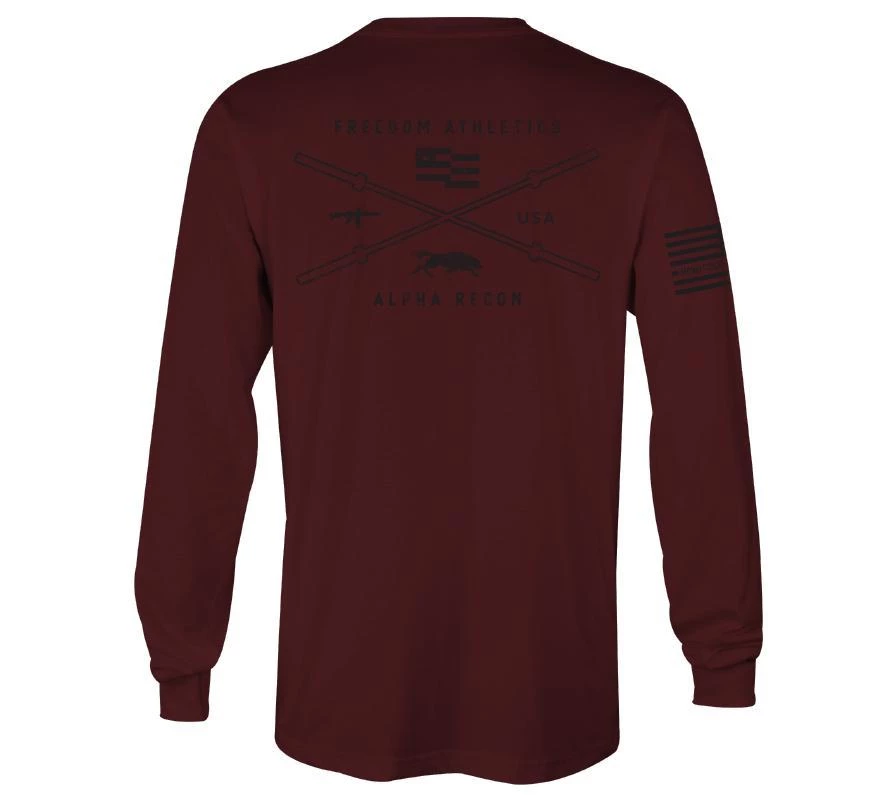 'Howitzer Clothing' Men's Freedom Athletics Tee - Burgundy 4 'Howitzer Clothing' Men's Freedom Athletics Tee - Burgundy