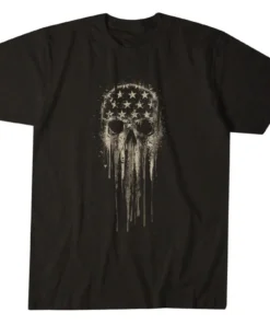 Howitzer Clothing'Howitzer' Men's People Skull T-Shirt - Black / Brown Lava Wash