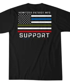 Howitzer Clothing 'Howitzer' Men's Triple Support T-Shirt - Black