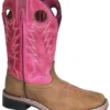 Smoky Mountain Boots Kids 'Smoky Mountain' Children's Tracie Western Square Toe - Brown Distress / Pink Distress
