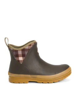 'Muck' Women's Muck Originals Ankle WP Boot - Brown / Plaid / Gum