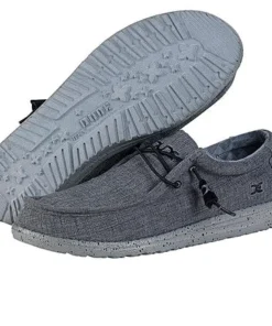 'Hey Dude' Men's Wally L Stretch - Steel