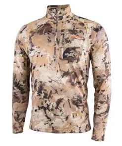 Trav's Outfitter 'Sitka' Men's Core Midweight Zip T-Shirt - Waterfowl : Marsh