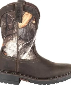 Kids 'Rocky' Youth Ride FLX WP Square Toe - Brown / Realtree Camo