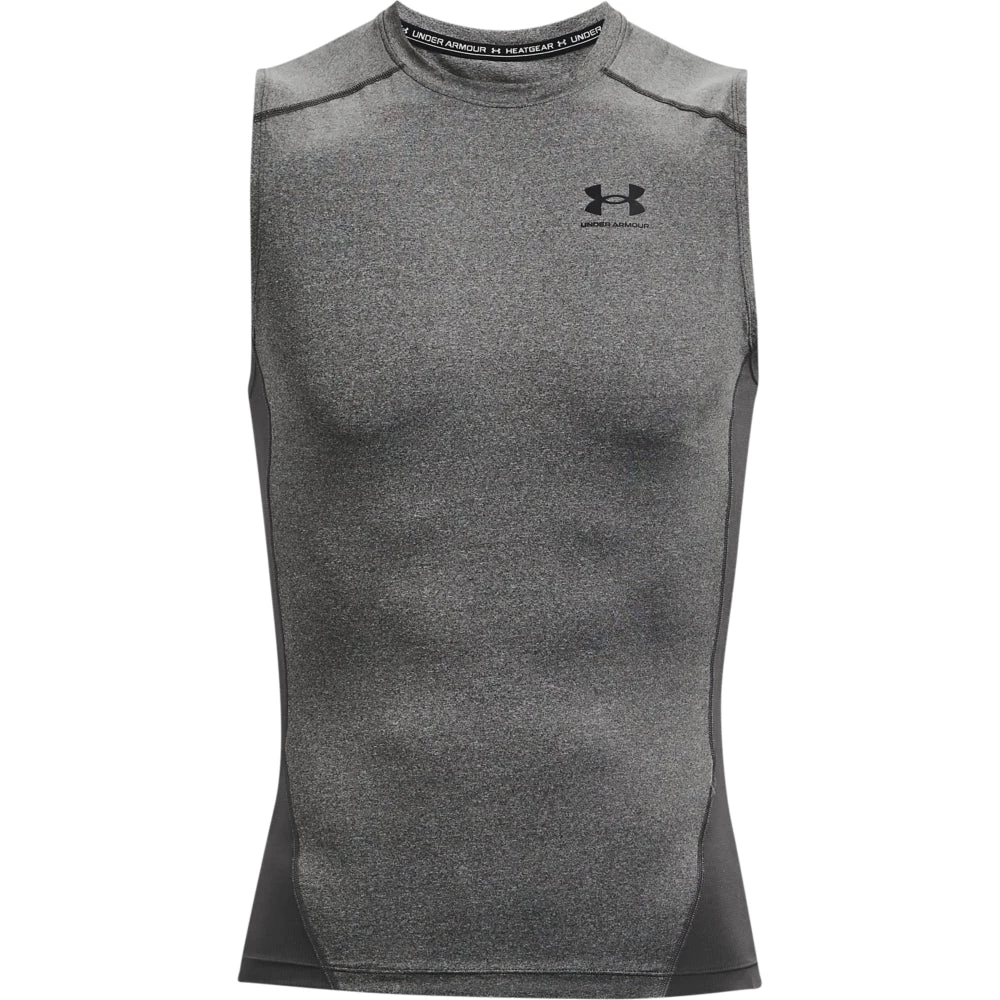 'Under Armour' Men's HeatGear® Sleeveless Compression - Carbon Heather / Black 3 'Under Armour' Men's HeatGear® Sleeveless Compression - Carbon Heather / Black