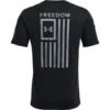 'Under Armour' Men's New Freedom Flag T-Shirt - Black / Steel 2 'Under Armour' Men's New Freedom Flag T-Shirt - Black / Steel