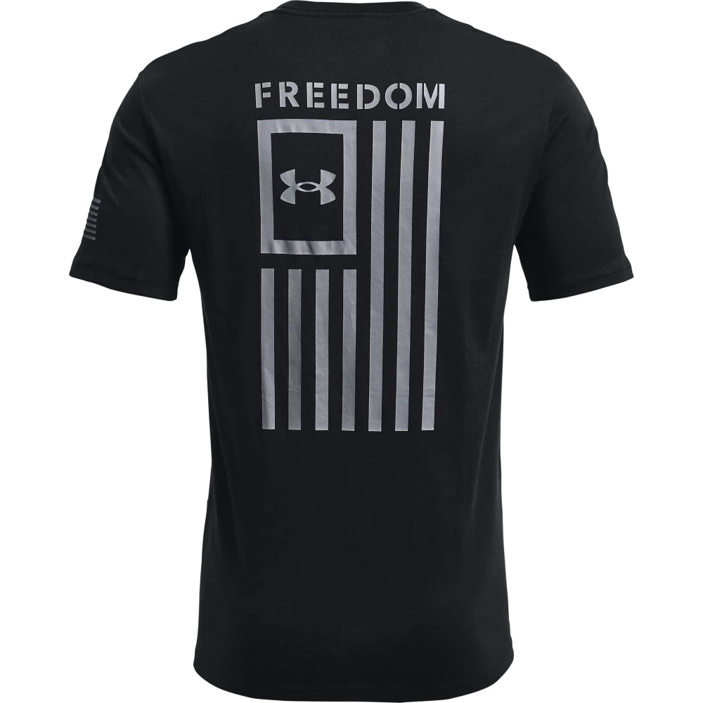 'Under Armour' Men's New Freedom Flag T-Shirt - Black / Steel 3 'Under Armour' Men's New Freedom Flag T-Shirt - Black / Steel
