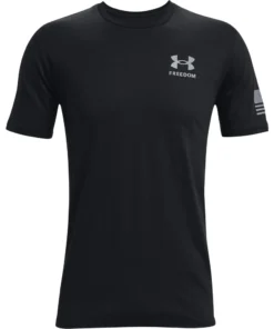'Under Armour' Men's New Freedom Flag T-Shirt - Black / Steel 7 'Under Armour' Men's New Freedom Flag T-Shirt - Black / Steel