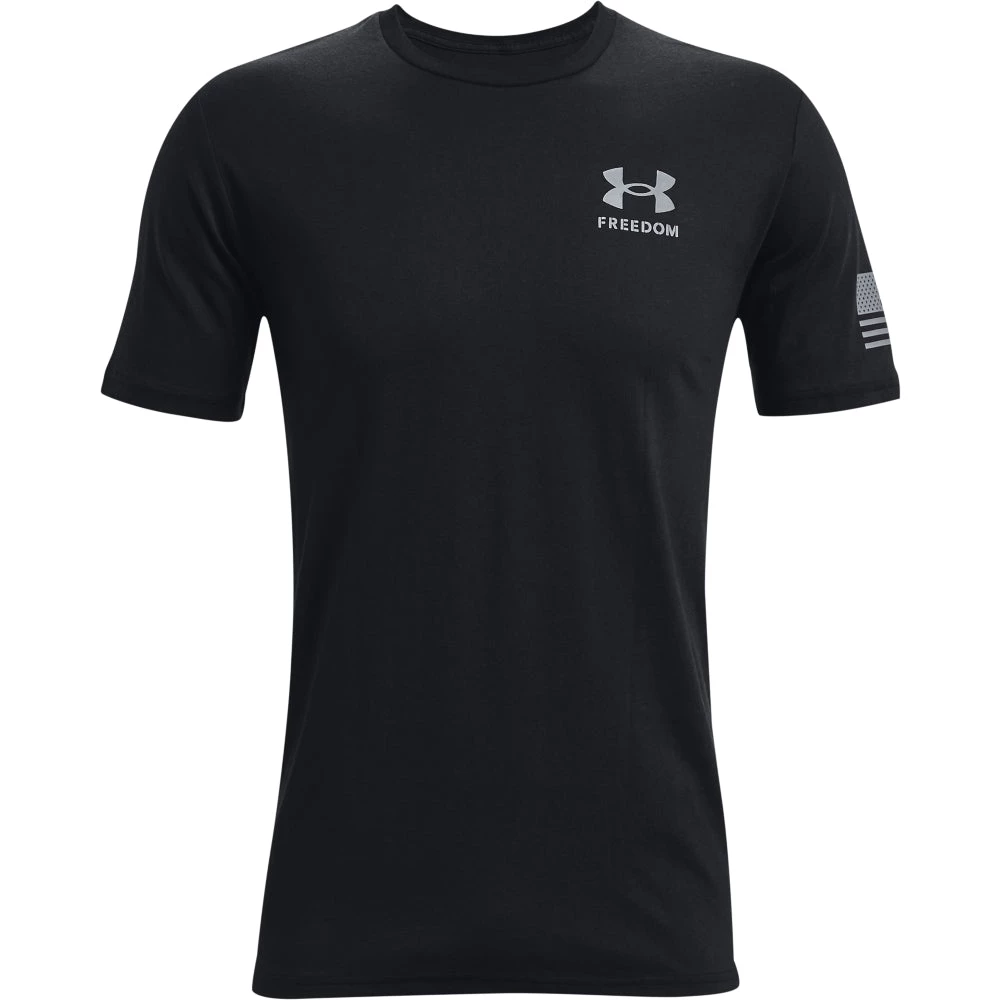 'Under Armour' Men's New Freedom Flag T-Shirt - Black / Steel 5 'Under Armour' Men's New Freedom Flag T-Shirt - Black / Steel