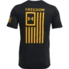 'Under Armour' Men's New Freedom Flag T-Shirt - Black / Steeltown Gold 2 'Under Armour' Men's New Freedom Flag T-Shirt - Black / Steeltown Gold