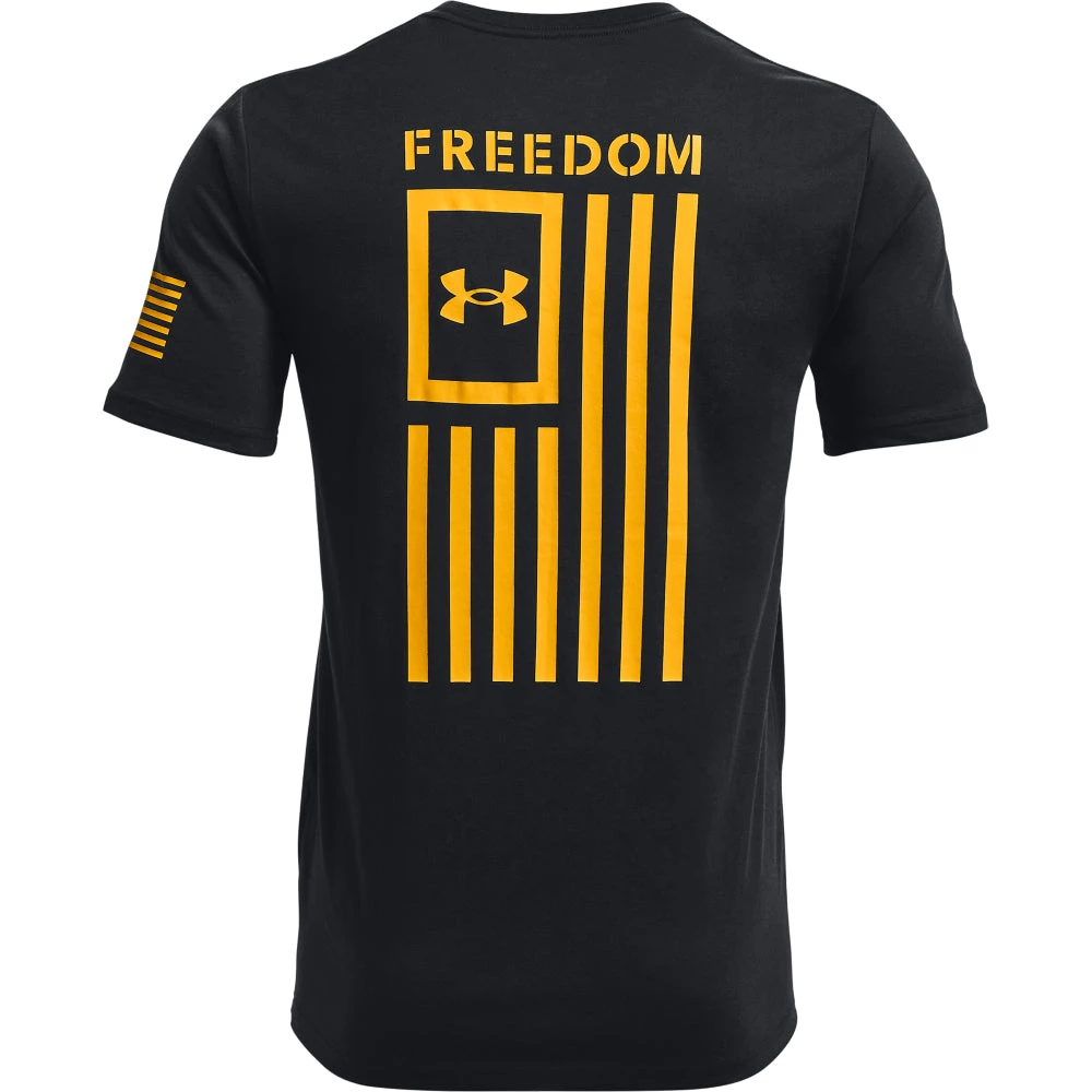 'Under Armour' Men's New Freedom Flag T-Shirt - Black / Steeltown Gold 3 'Under Armour' Men's New Freedom Flag T-Shirt - Black / Steeltown Gold