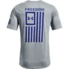 'Under Armour' Men's New Freedom Flag T-Shirt - Steel Medium Heather / Royal