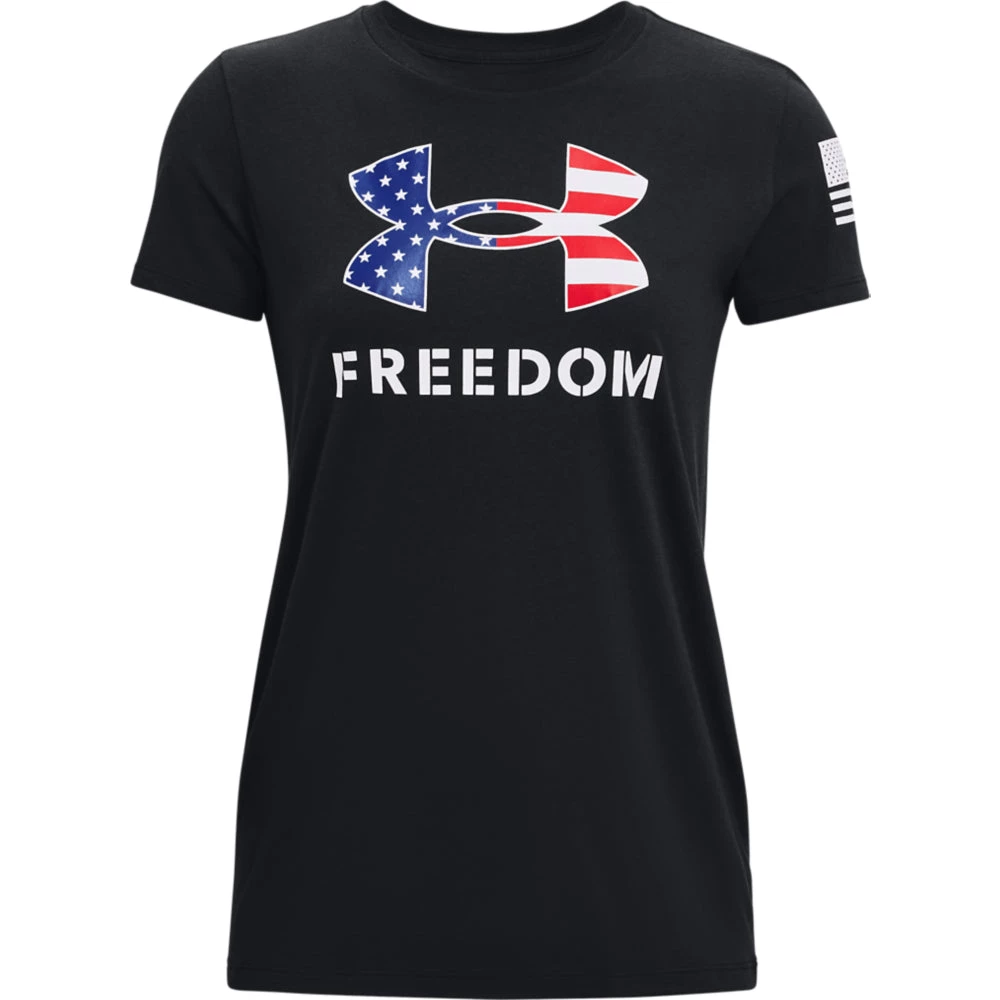 'Under Armour' Women's Freedom Logo T-Shirt - Black / White 3 'Under Armour' Women's Freedom Logo T-Shirt - Black / White