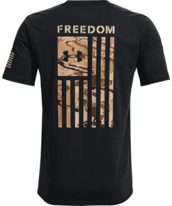 'Under Armour' Men's New Freedom Flag Camo T-Shirt - Black 10 'Under Armour' Men's New Freedom Flag Camo T-Shirt - Black