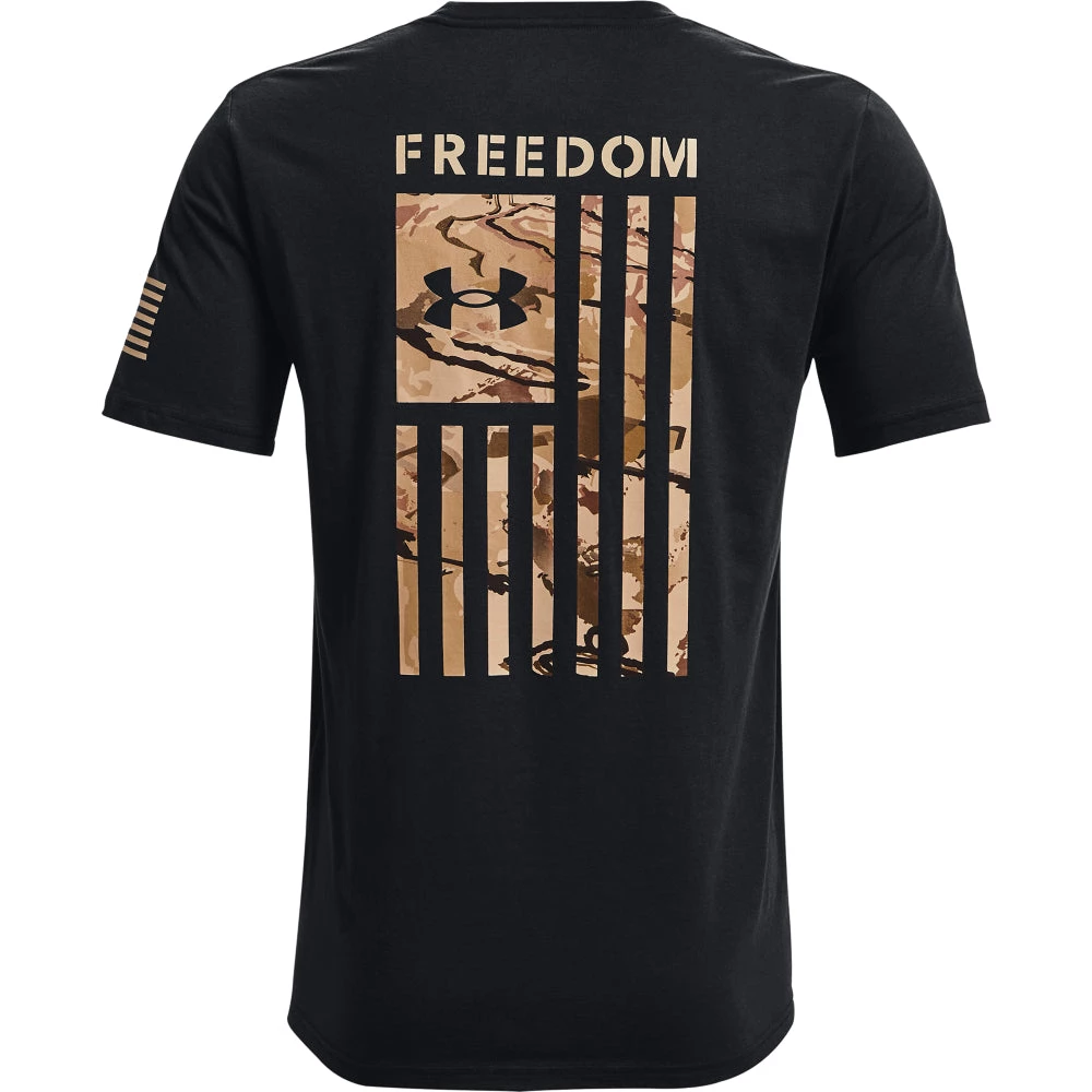 'Under Armour' Men's New Freedom Flag Camo T-Shirt - Black 6 'Under Armour' Men's New Freedom Flag Camo T-Shirt - Black