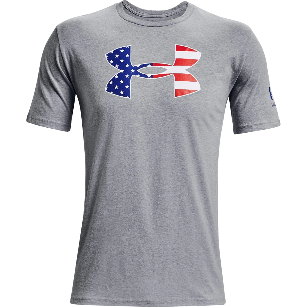 'Under Armour' Men's New Freedom BFL T-Shirt - Steel Light Heather / Royal 6 'Under Armour' Men's New Freedom BFL T-Shirt - Steel Light Heather / Royal
