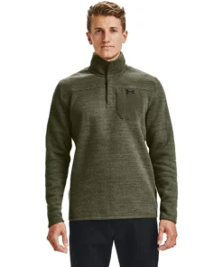 'Under Armour' Men's Specialist Henley 2.0 - Marine OD Green / Black