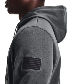 'Under Armour' Men's Freedom Emboss Hoodie - Carbon Black
