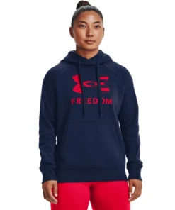 'Under Armour' Women's Freedom Rival Hoodie - Academy / Red