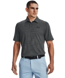 'Under Armour' Men's T2G Printed Polo - Black / White