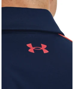 'Under Armour' Men's T2G Blocked Polo - Academy / Rush Red