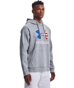 'Under Armour' Men's Freedom Fleece Hoodie - Steel Medium Heather